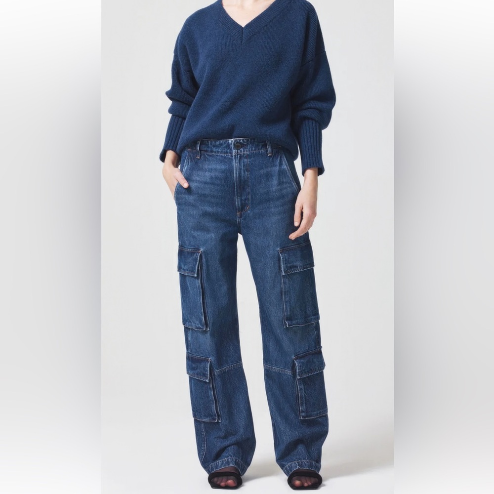 Citizens Of Humanity Dark Blue Cargo Jeans